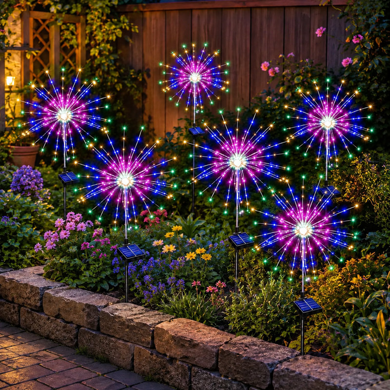 Guirlande lumineuse solaire étanche à 8 modes, 120 DEL, pour jardin et décoration de Noël, Multi-couleur