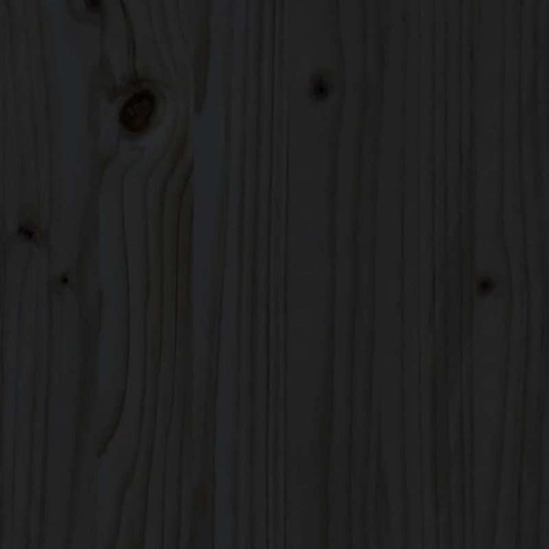 Solid Wood Headboard, 100cm H x 206cm W x 4cm D, Black