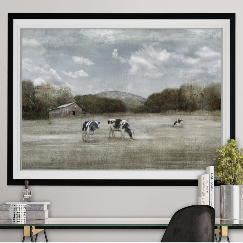 « country satisfaction », reproduction de peinture à l’acrylique encadrée, Noir, H 20 po x l 24 po x P 1,5 po