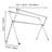 Rebrilliant Adjustable Folding Double Track X-shaped Drying Rack with Wheels