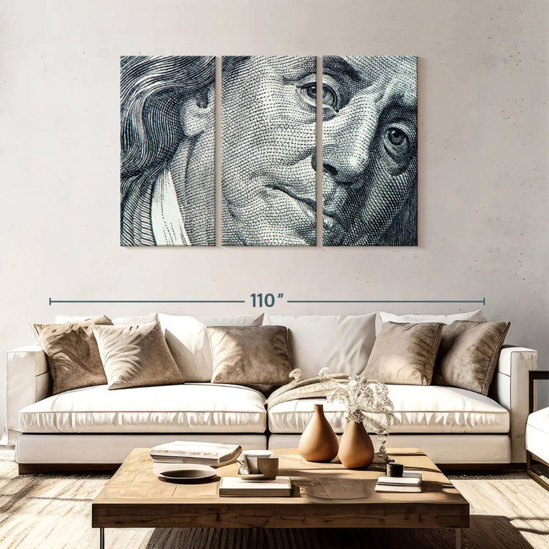 Leisha Benjamin Franklin Face, 48" H x 74" W