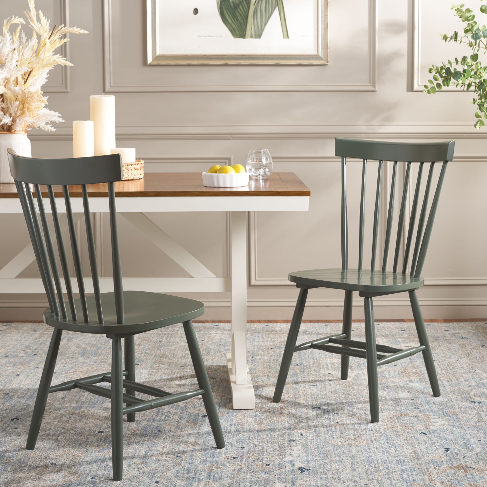 Matanna Oak Dining Chair, Dusty Green