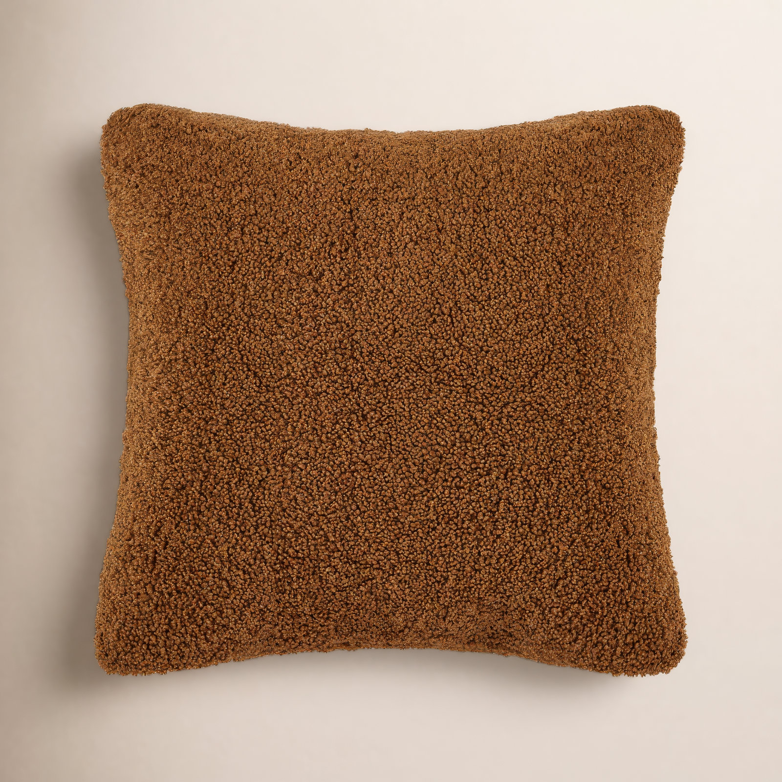 HiEnd Accents Teddy 36" x 27" Pillow Cover & Insert, Brown, 27"H x 27"W