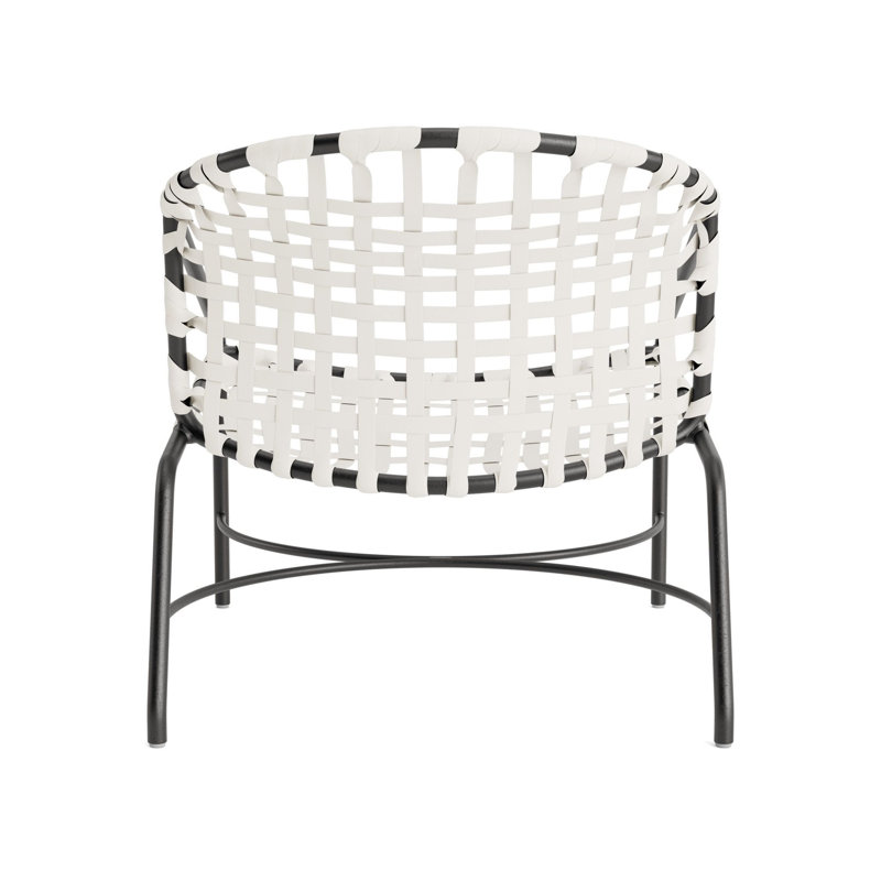 Kantan Outdoor Lounge Chair, Textured Pewter/White Lite