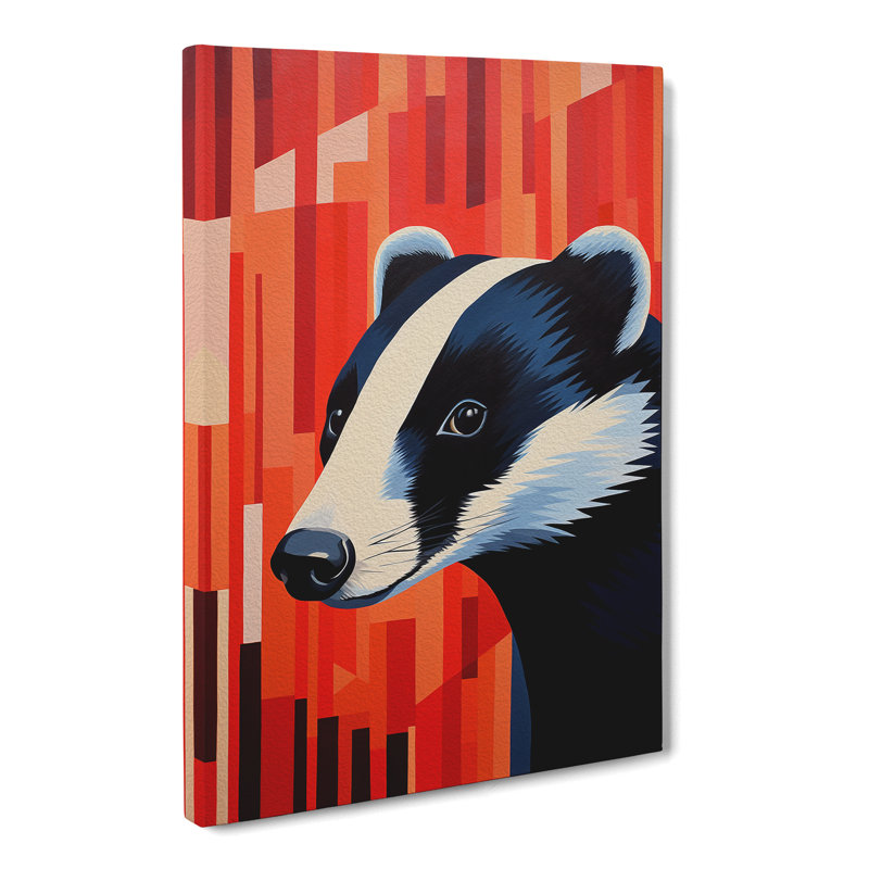 Badger Constructivism No.3 - Wrapped Canvas, 60cm H x 40cm W x 3cm D