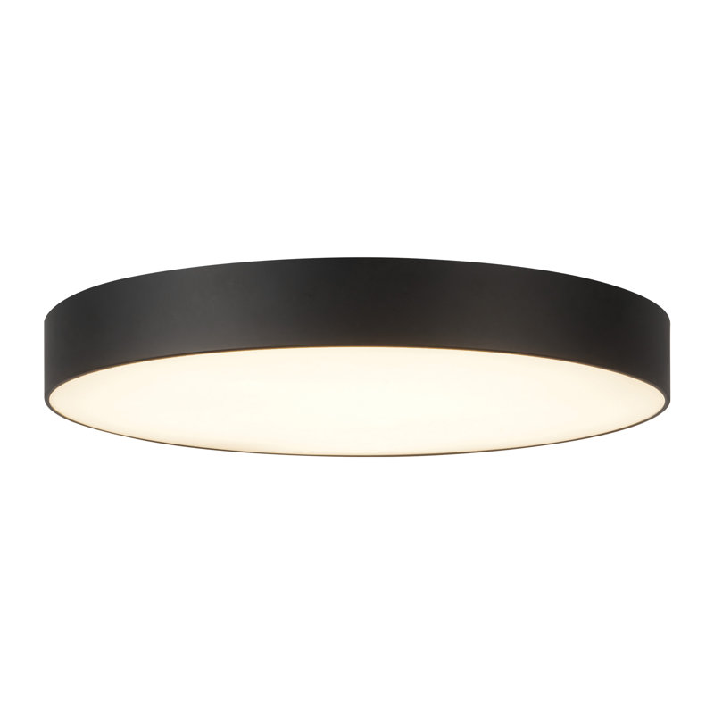 Cherylene 11-in Black dimmable LED Flush Mount, Matte Black