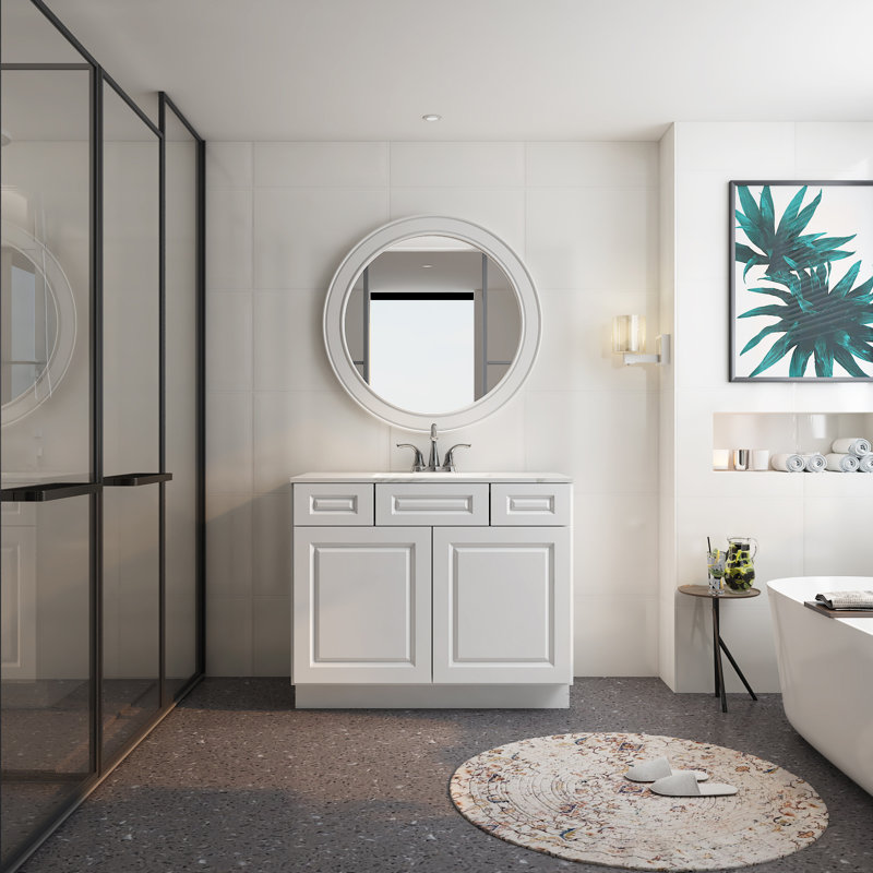Cozy Design 48'' Single Bathroom Vanity Base Only, Traditional White
