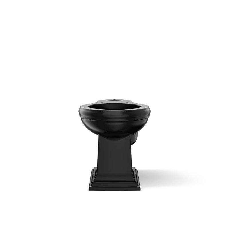 Memoirs® 1.28 GPF (Water Efficient) Elongated Toilet Bowl with High Efficiency Flush (Seat Not Included), Black