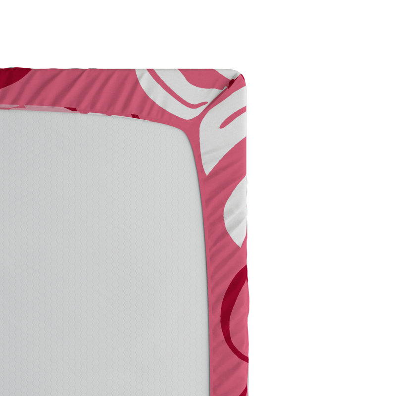 Microfiber Floral Fitted Sheet, Full/Double Fitted Sheet
