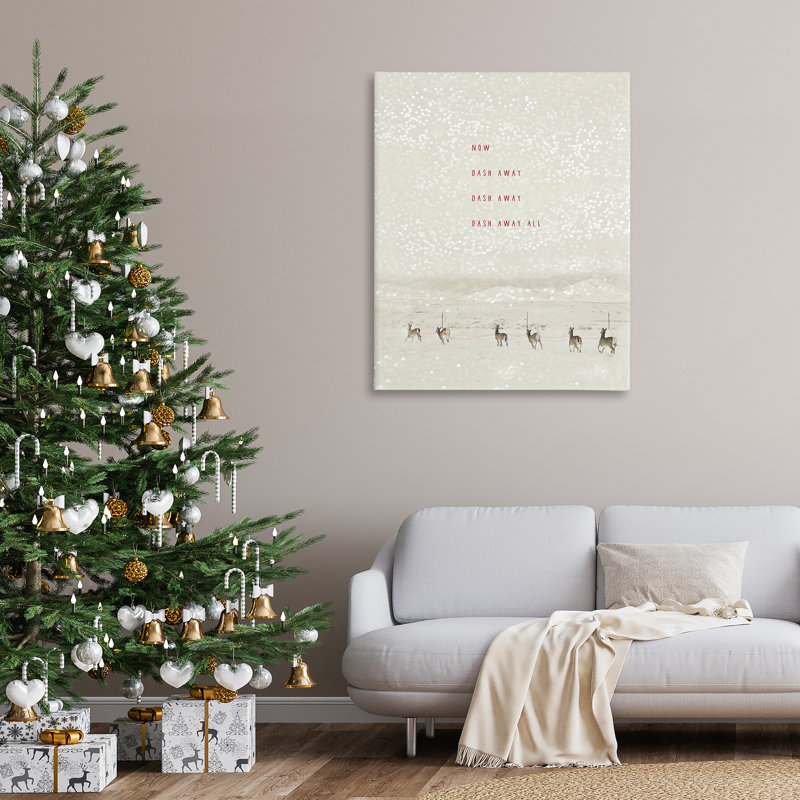 «Dash Away Winter Poem» par Rhonda Addison, H 48 po x l 36 po