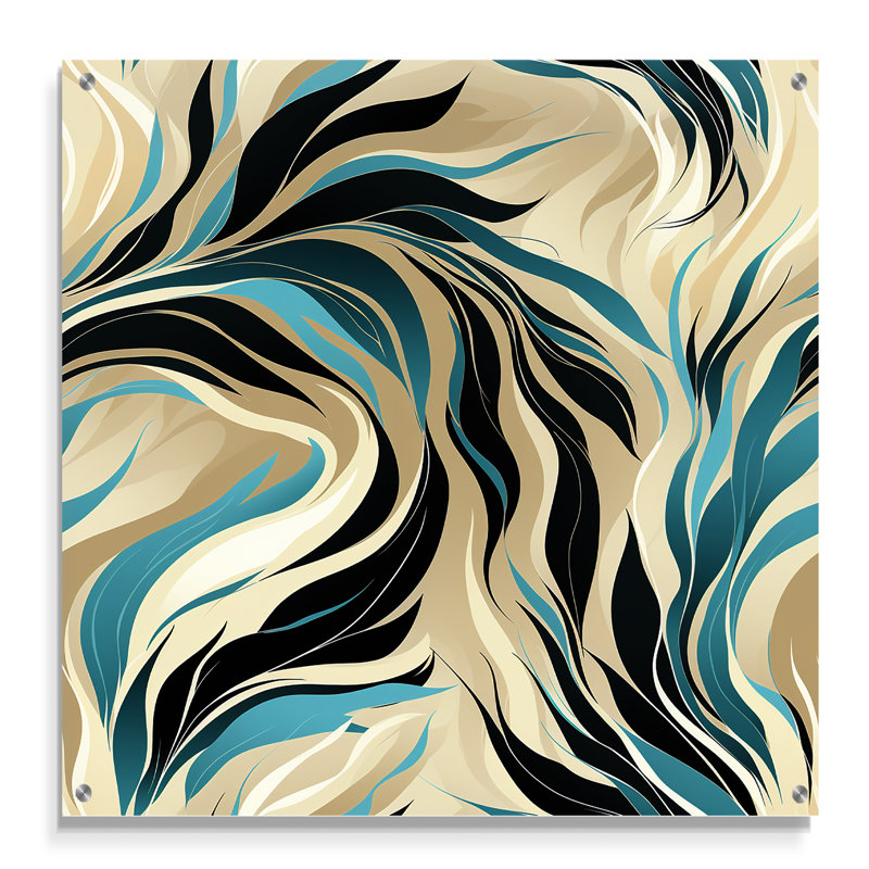 Cossio - Art mural abstrait en acrylique pour la cuisine, H 30 po x l 30 po