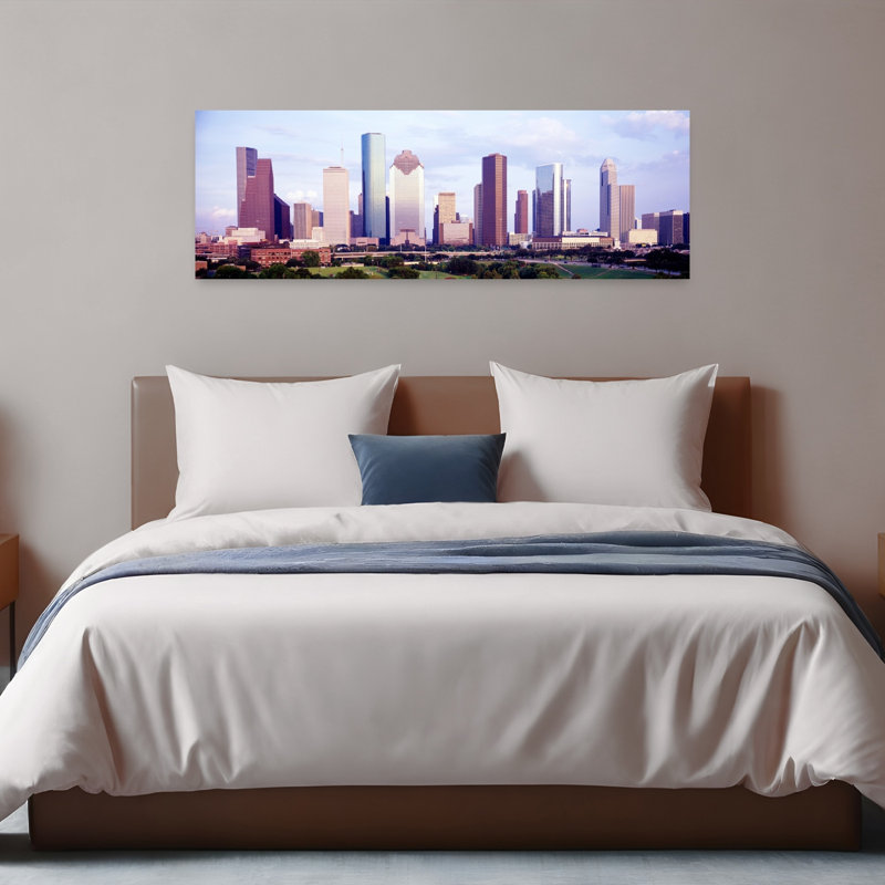 Art contemporain de Houston, architecture abstraite de la ville de Houston, H 16 po x l 48 po