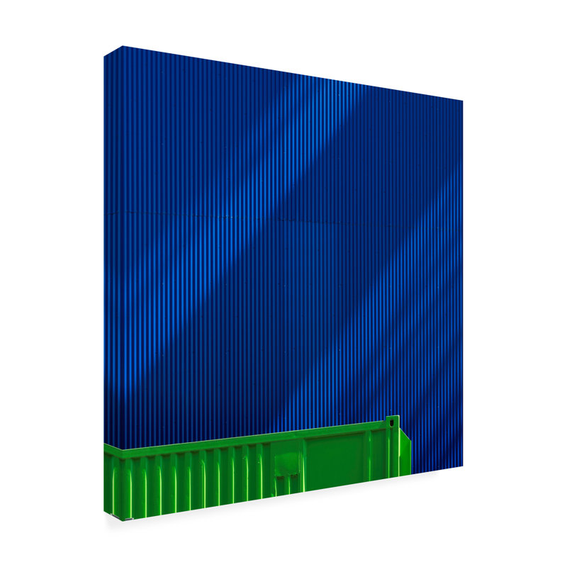 Art sur toile «ologa contre son bleu », H 35 po x l 35 po