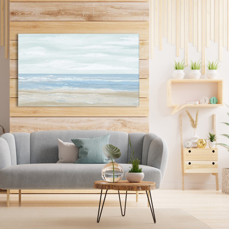 La mer - peinture, L 30 po x H 18 po, Toile tendue