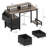 47"Office Desk With Power Outlet,2 Monitor Stands,2 Drawers,Side Pocket,Easy To Assemble,Frame Stability Reversible,Use For Home Desk, Computer Desk, Game Table-592846586