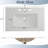 Fluted Design 30" Bathroom Vanity with Ceramic Sink, Split-Drawer Storage-1089573238