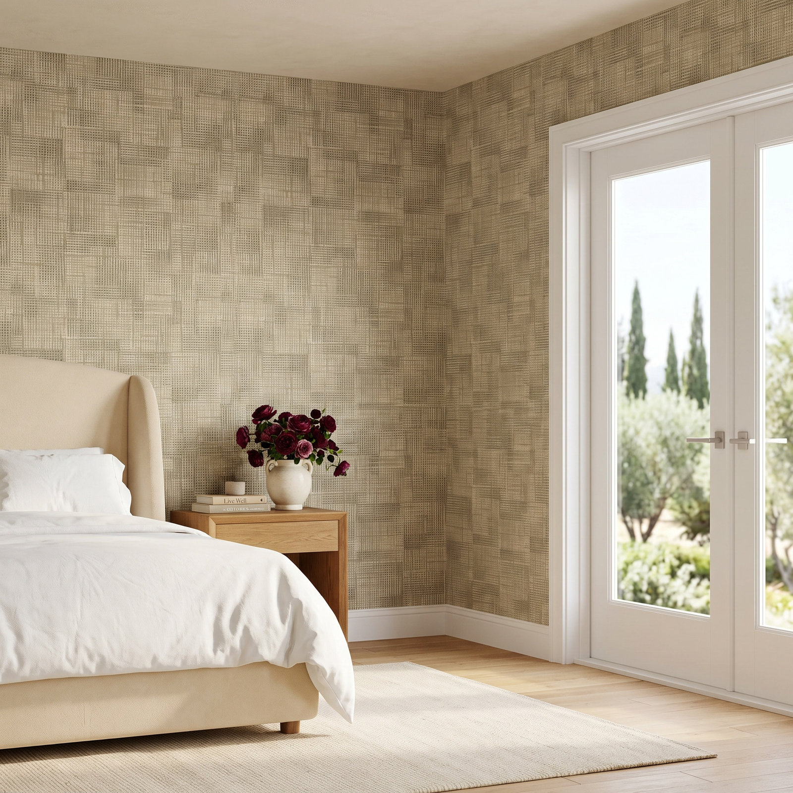 Rayne Modern Geometric Wallpaper, Brown