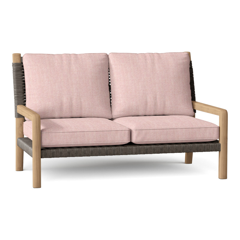 Hudson Outdoor 2 - Seat Loveseat, Hudson Charcoal Lace, Perigold Play Cameo