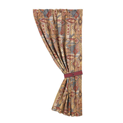 Ruidoso Southwestern Window Curtain Rod Pocket with Tie Back 48x84 inch