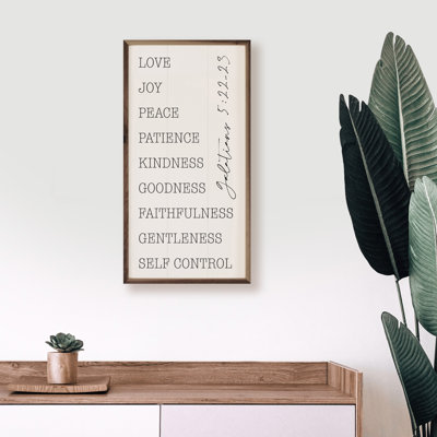 Love Joy Peace Galatians 5 22 23 - blanc