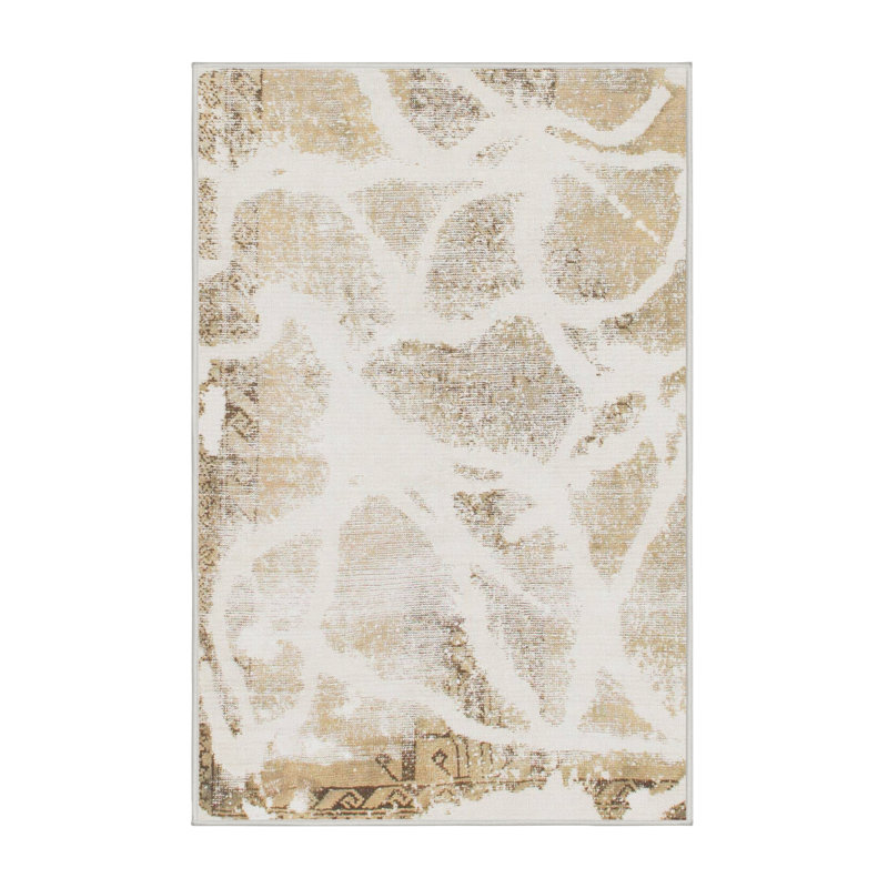 Abstract Indoor Rug, Rectangle 2' x 4'