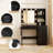 Vanity Desk with 3-Color Lights and Power Outlets-1808293079