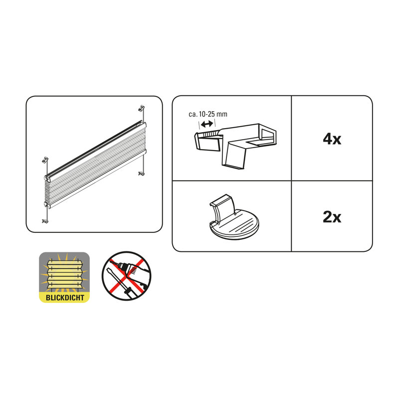 Room Darkening Pleated Blind, 130cm L x 100cm W