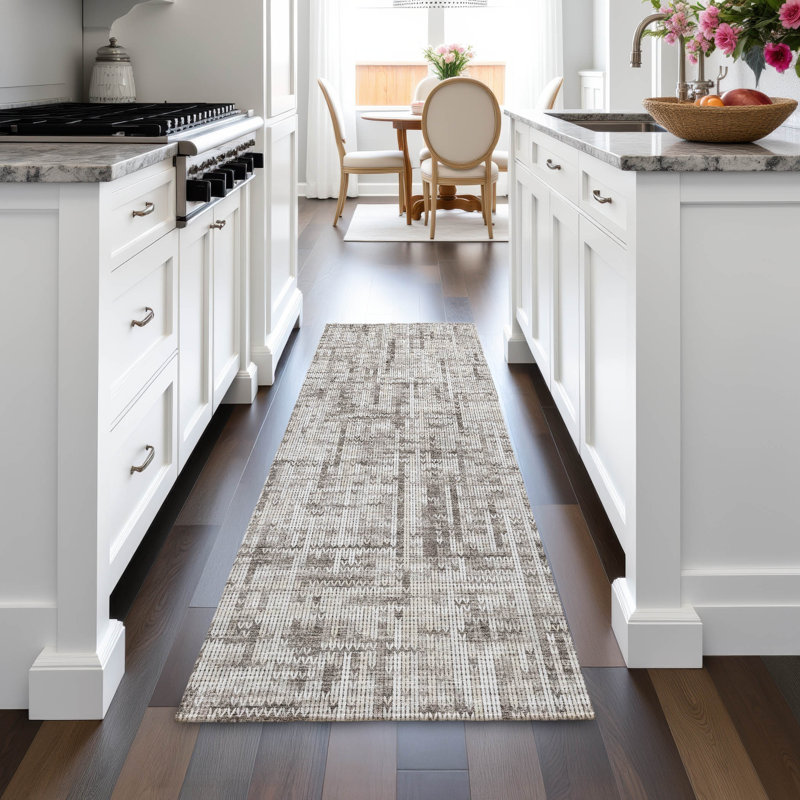 Machine Washable Indoor/Outdoor Amanda ACN2130 Striped Rug, Runner 2'3" x 7'6"