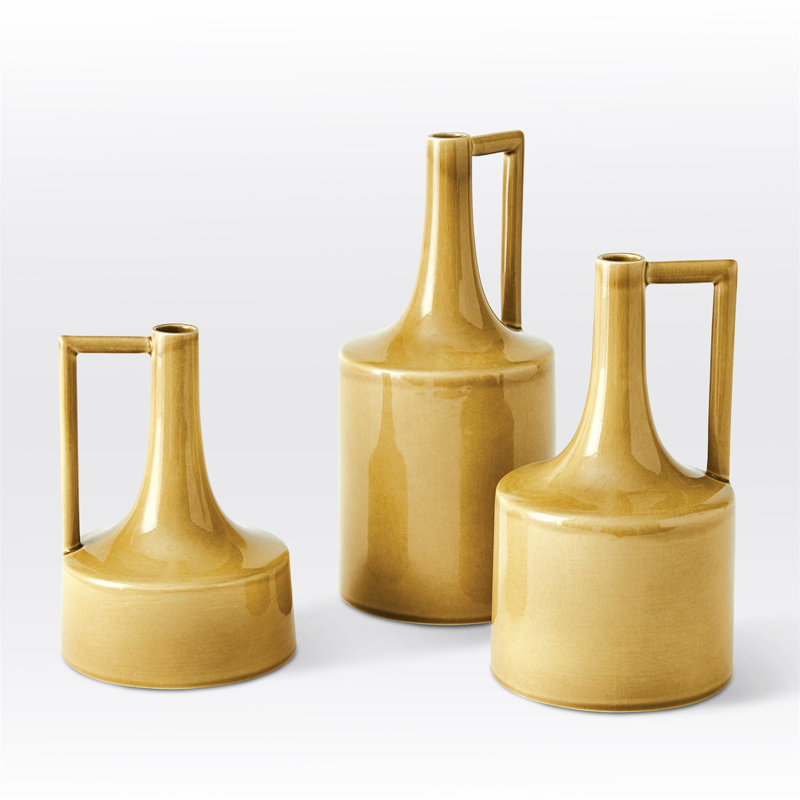Earthenware Decorative Bottles, Overall Height- 8.25"