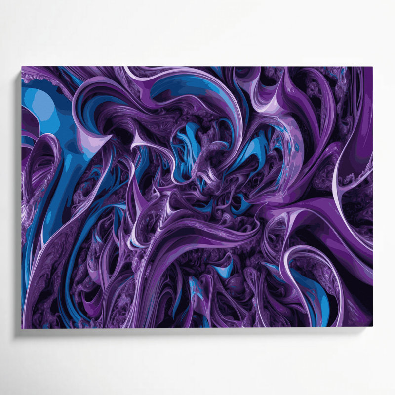 Art mural sur toile Biomorphic Abstraction 69, H 11 po x l 14 po
