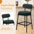 Yosniel Modern Counter Height Bar Stools Set of 6, 28 Inch Upholstered Barstools with Curved Open Back & Round Seat, Plush Bouclé Fabric Bar Chairs for Kitchen Island, Dining Counter & Home Bar, Comfortable & Stylish-1604069917