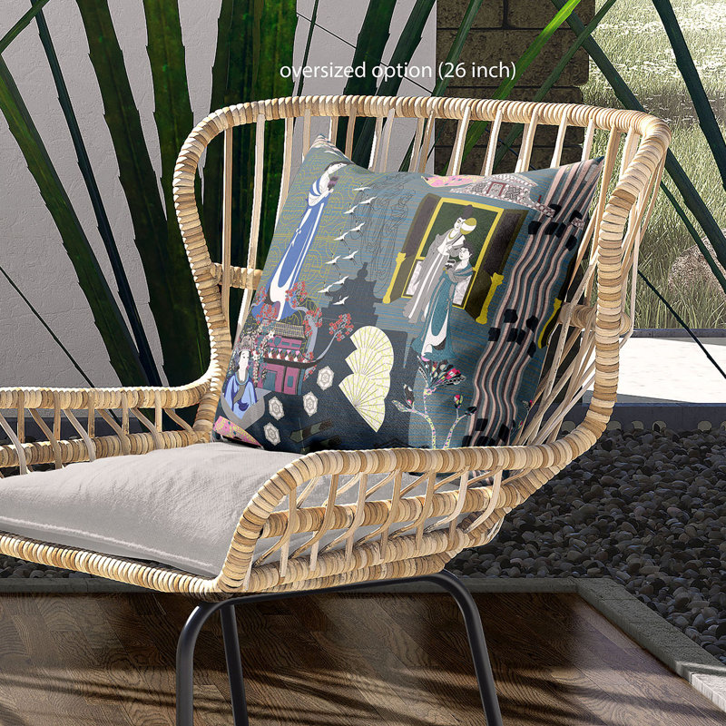 Reversible Throw Pillow, 16" x 16" 