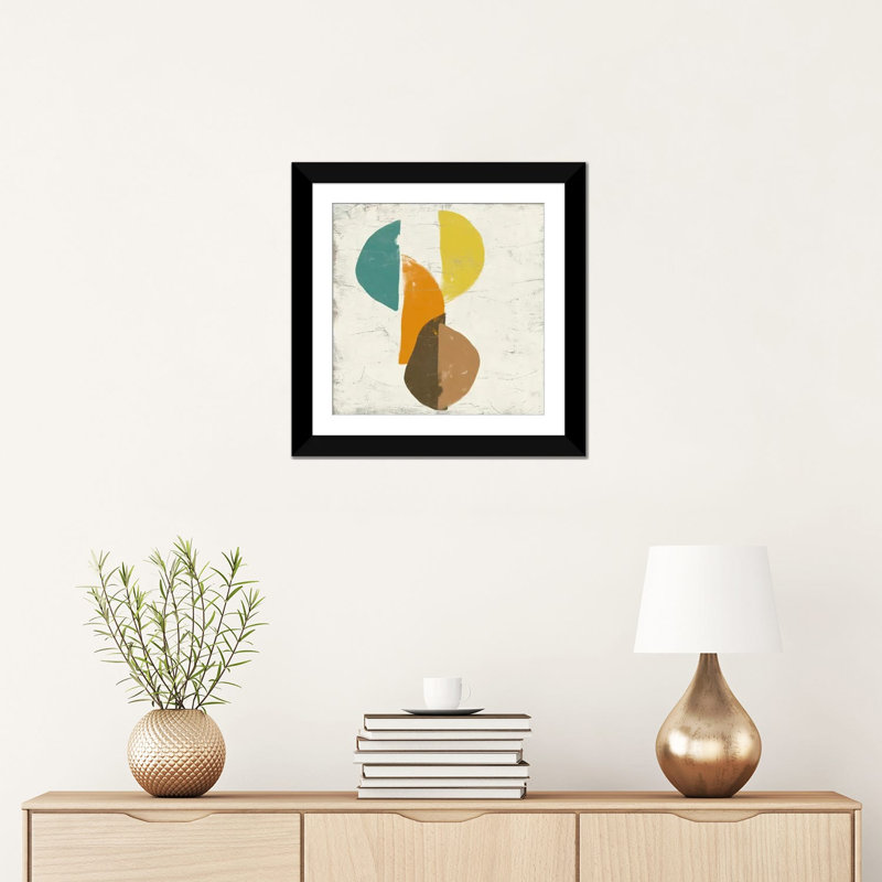 « mobile iv », impression sur toile, Papier d'art encadré noir, Blanc, H 24 po x l 24 po x P 1 po