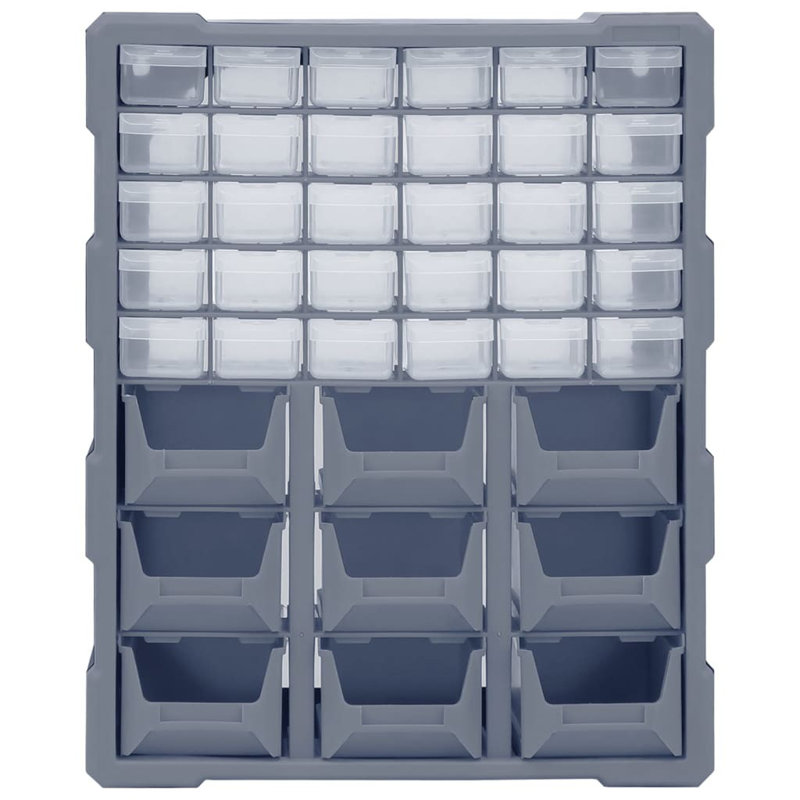 39 Drawer Storage Drawer, Grey