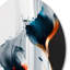 Fleurs abstraites de tulipes I - art mural rond floral abstrait en métal-88629249