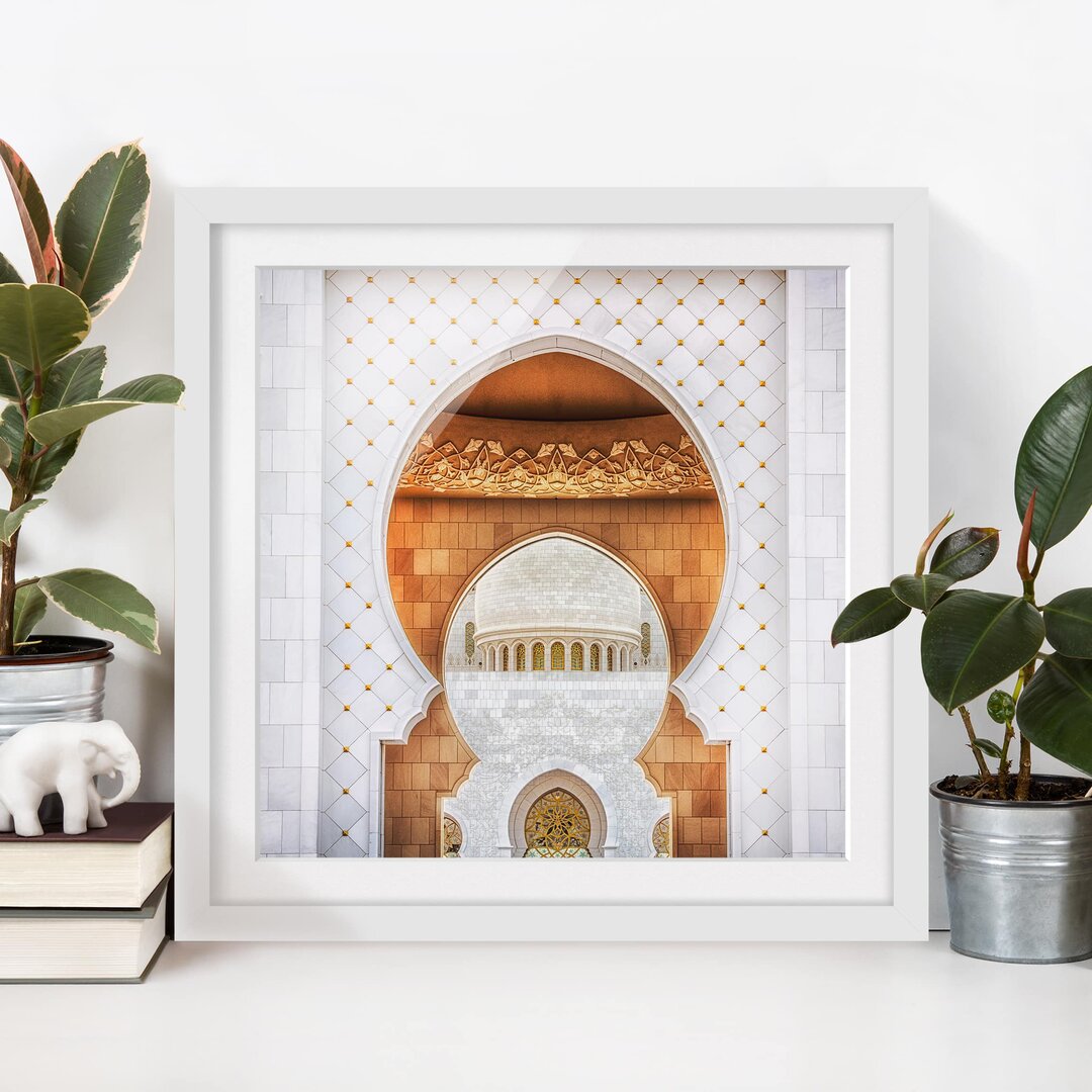 Gerahmtes Papierbild Tor der Moschee