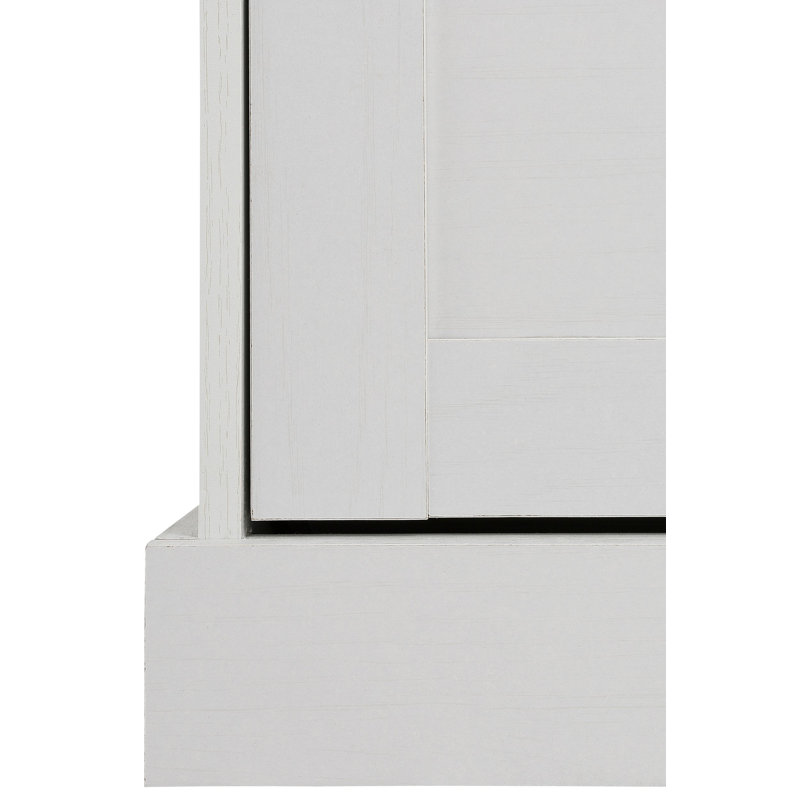 Bruce 12 Pair Shoe Storage Cabinet, White / Oak
