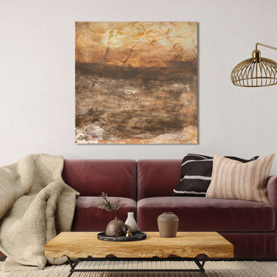 Abstract Painting: Horizon Of Light VI - Wrapped Canvas Print