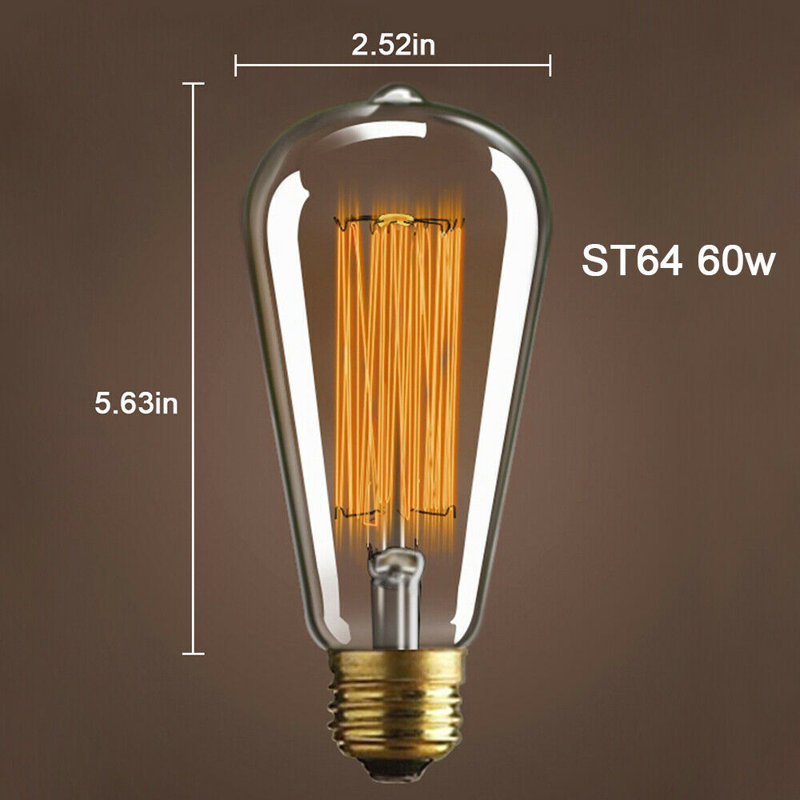 Ampoule incandescente rétro de 60 w à filament rétro