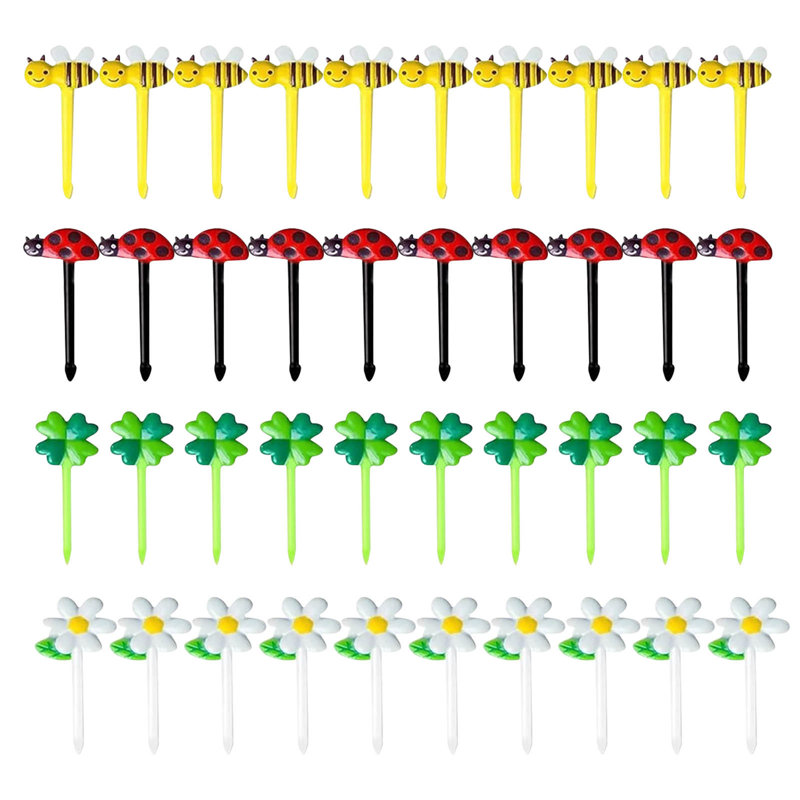 32pcs Fruit Skewers Cute Food Fruit Insert