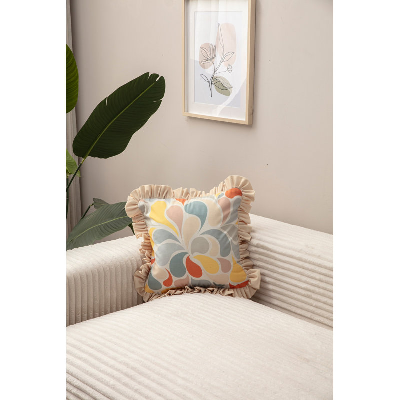 Housse de coussin, Motif abstrait multicolore