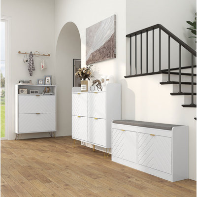 12 Pair Flip Down Shoe Storage