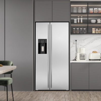 R.W.FLAME 36" Side By Side 20.01 Cu. ft. Refrigerator with Freezer & Ice Maker Included