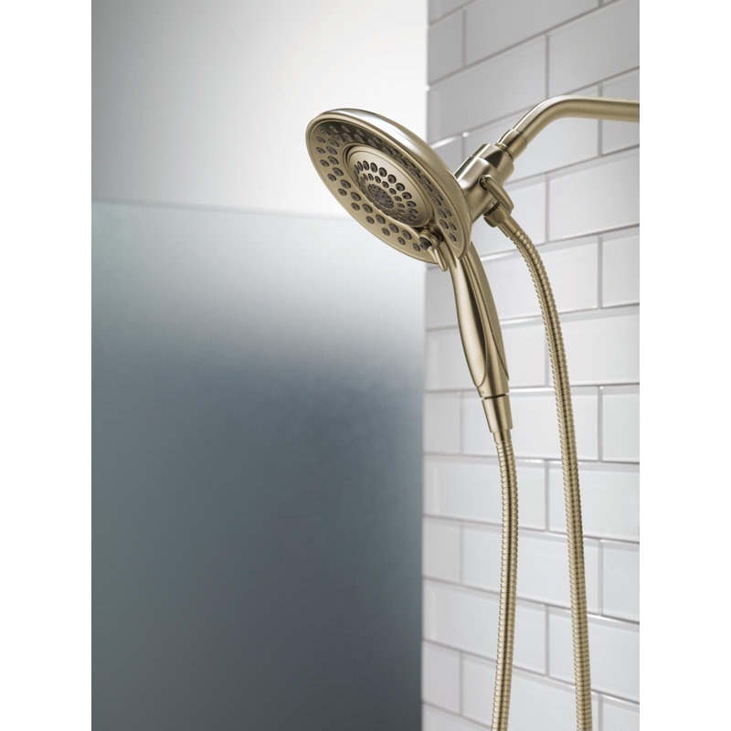 1.75 GPM Rain Dual Shower Head with H2Okinetic Technology, Champagne Bronze