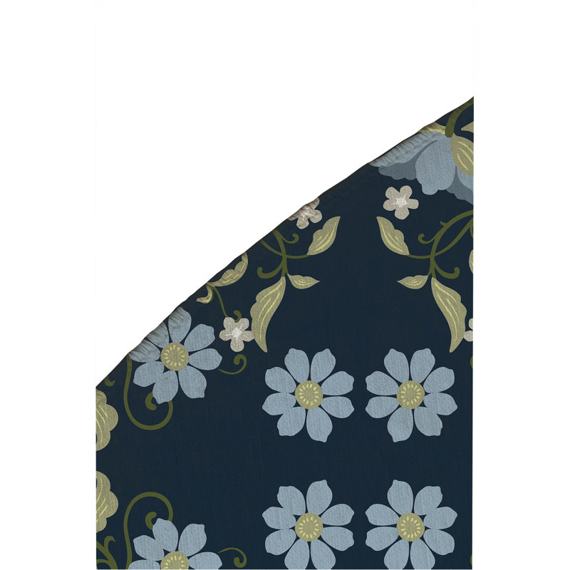 Millie Soft Step Outdoor Area Rug, Round 5', Navy
