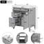 Meuble-lavabo 30,09 po avec rangement en résine-94399979
