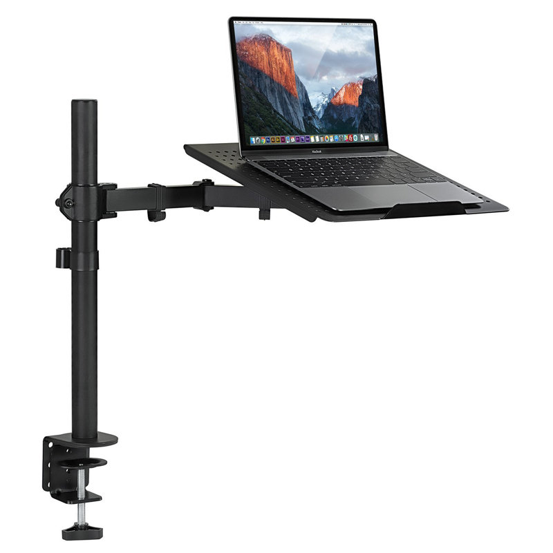 Ergonomic Adjustable Steel and Aluminum Laptop Desk Mount
