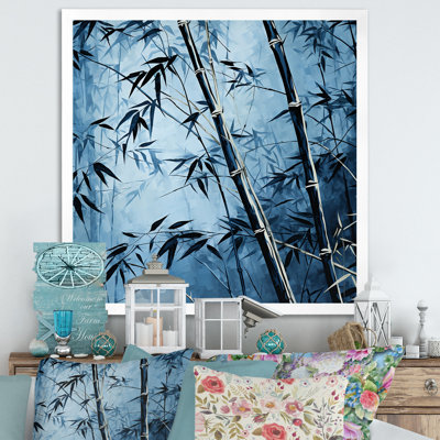 Serenity in Wild Blue Bamboo II - Bamboo, reproduction d'art mural_106640