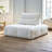 Modular Combination Of Beancurd Block Fabric Sofa Living Room Set