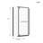 36 In. D X 36 In. W X 72 In.H Corner Frameless Shower Door-114500640